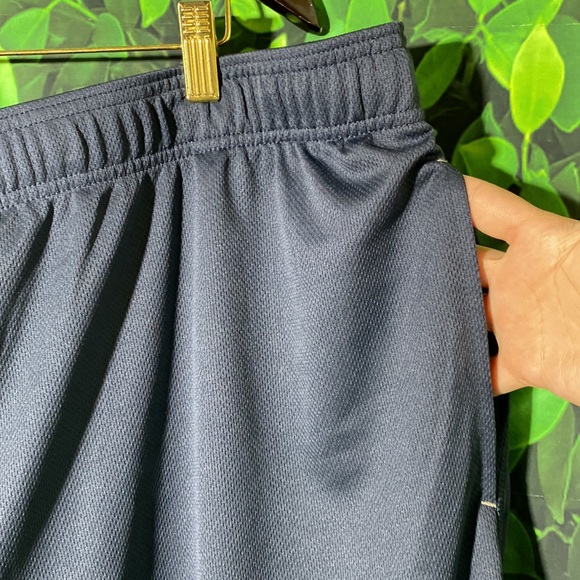 Reebok Men's Athletic Gym Shorts Blue 2XL AntiMicrobial Pockets Drawstring - Picture 4 of 9